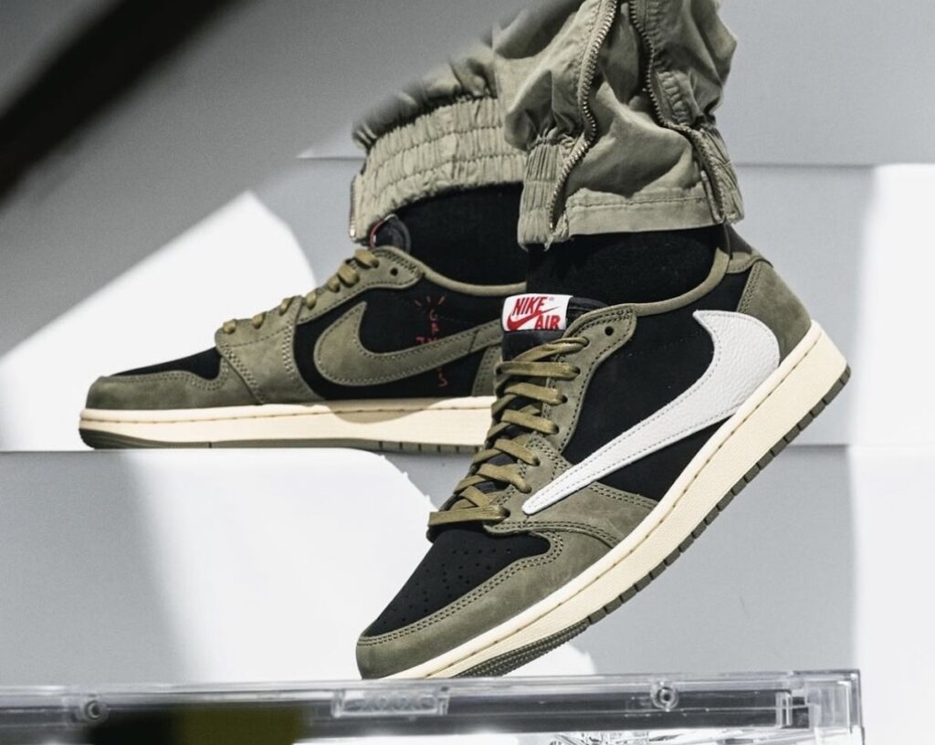 Travis Scott Air Jordan 1 Low OG Black Olive On-Feet 2024